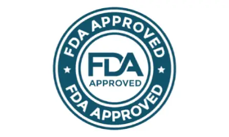 Manufactured in an FDA registered facility badge