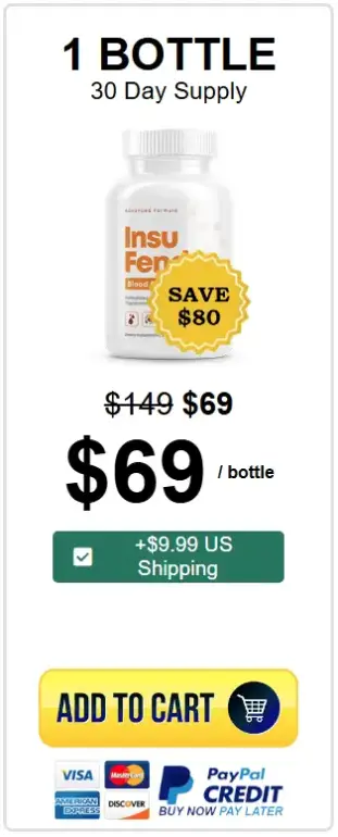 InsuFend single bottle 30 day supply package