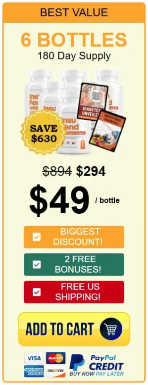 InsuFend 6 bottle package 180 day supply discount bundle
